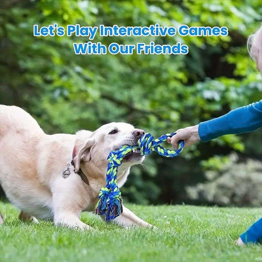 Heavy Duty Rope Knot Dog Toy – Tug & Chew Toy for Large Breeds