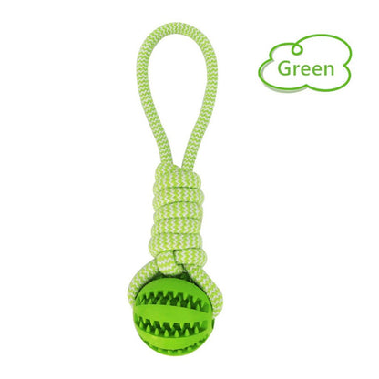 Dog Toys Balls Interactive Treat Rope Rubber Leaking Balls For Small Medium Dogs Chewing Bite Resistant Pet Tooth Cleaning VELOXRA