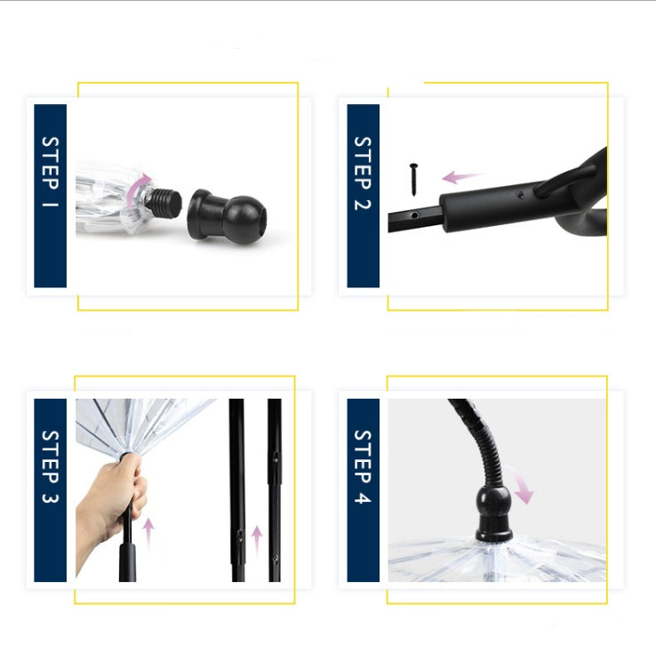 Hot Selling Transparent Pet Supplies Adjustable Pet C Type Umbrella VELOXRA