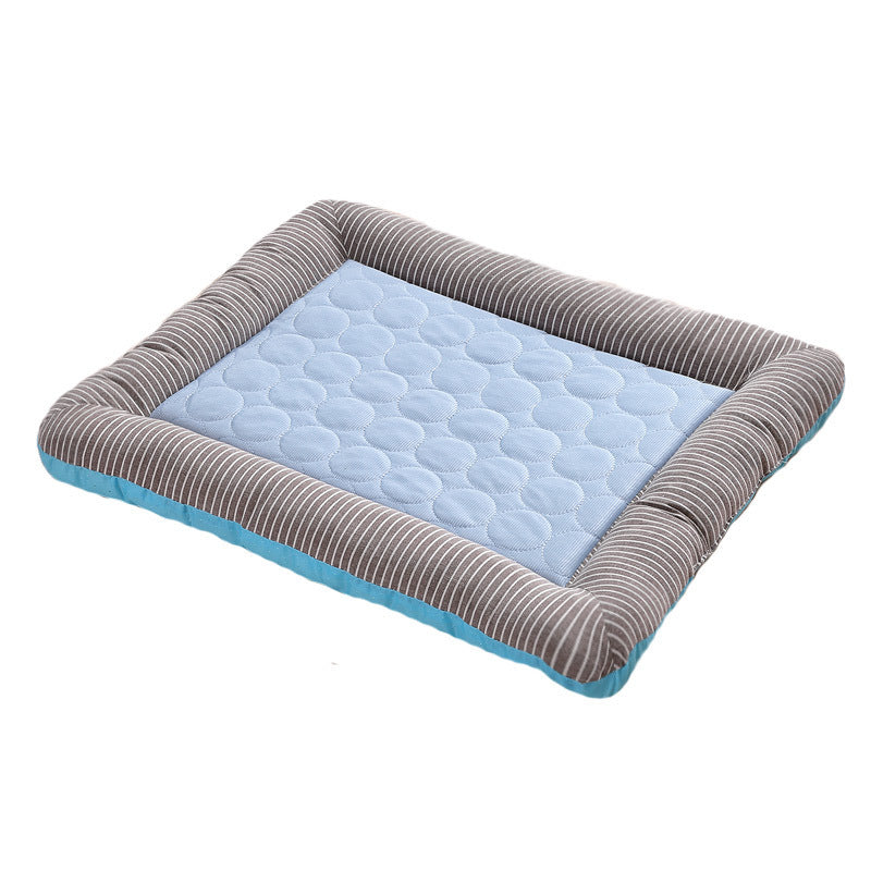 Pet Cooling Pad Bed For Dogs Cats Puppy Kitten Cool Mat Pet Blanket Ice Silk Material Soft For Summer Sleeping  Blue Breathable VELOXRA