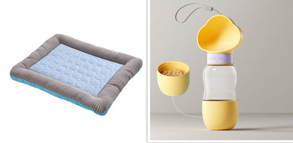 Pet Cooling Pad Bed For Dogs Cats Puppy Kitten Cool Mat Pet Blanket Ice Silk Material Soft For Summer Sleeping  Blue Breathable VELOXRA