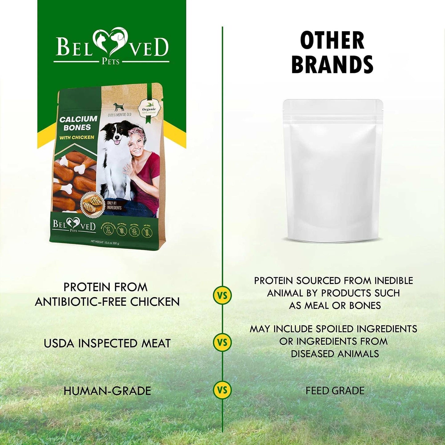 Dog Calcium Bones Wrapped Chicken & Rawhide Free Chew Treats Pet Healthy Dried Snacks Grain Free Organic Meat Chews For Training Small Large Dogs