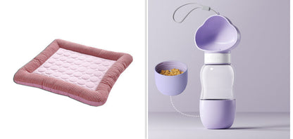 Pet Cooling Pad Bed For Dogs Cats Puppy Kitten Cool Mat Pet Blanket Ice Silk Material Soft For Summer Sleeping  Blue Breathable VELOXRA