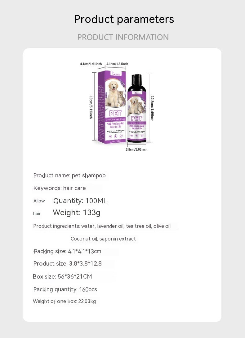 Pet Shampoo Pet Bath Relieve Skin Itching Hair Soft Non-knotted Shampoo VELOXRA