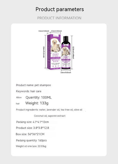 Pet Shampoo Pet Bath Relieve Skin Itching Hair Soft Non-knotted Shampoo VELOXRA