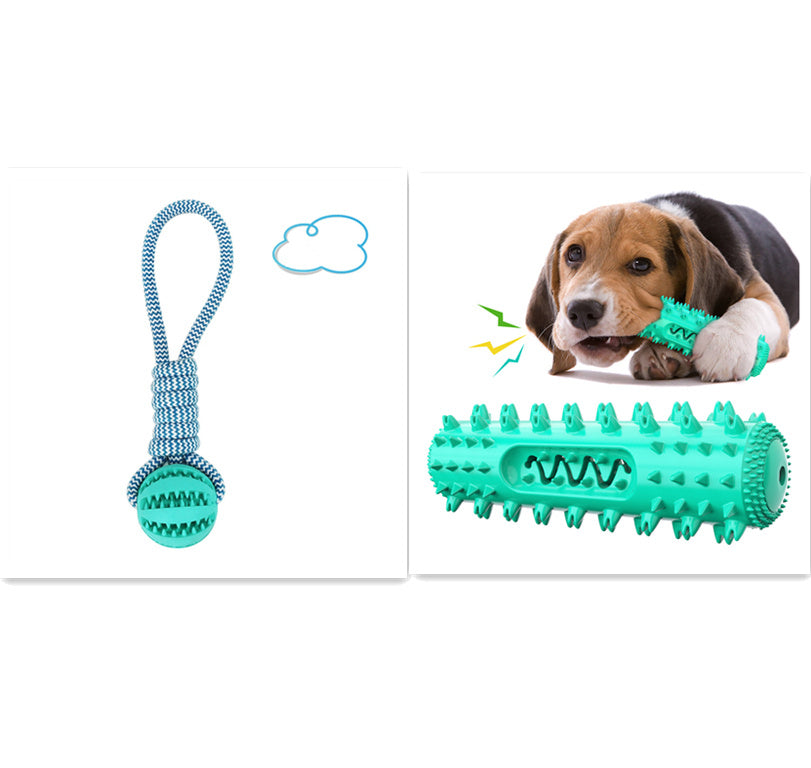 Dog Toys Balls Interactive Treat Rope Rubber Leaking Balls For Small Medium Dogs Chewing Bite Resistant Pet Tooth Cleaning VELOXRA