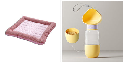 Pet Cooling Pad Bed For Dogs Cats Puppy Kitten Cool Mat Pet Blanket Ice Silk Material Soft For Summer Sleeping  Blue Breathable VELOXRA